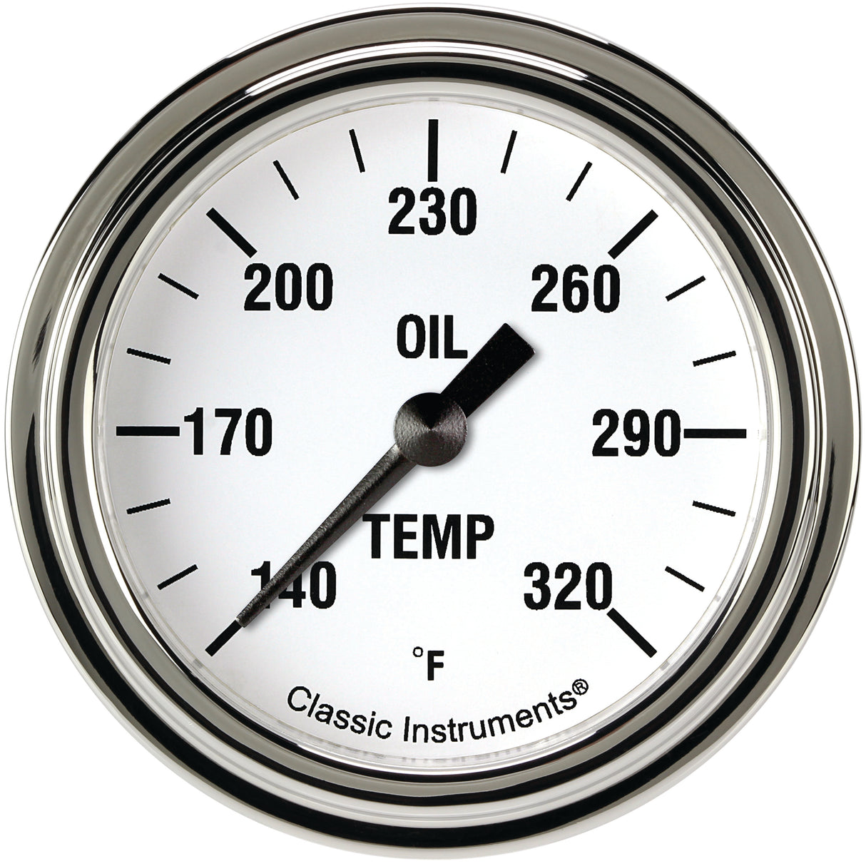 Classic Instruments White Hot 2 5/8" Oil Temperature Gauge - WH328SLF