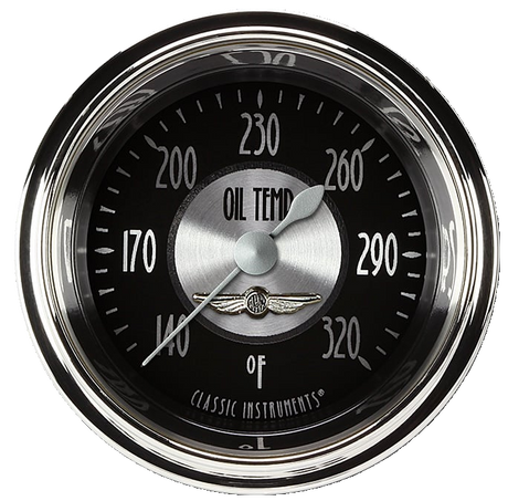 Classic Instruments All American Tradition 2 1/8" Oil Temperature Gauge - AT128SHC