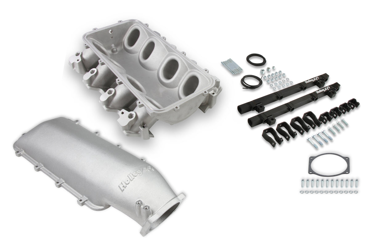 Holley 300-679 Lo-Ram Manifold Kit Single Injector- Satin - GM LS3/L92