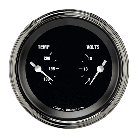Classic Instruments HOT ROD 3IN DUAL - TEMP & VOLT - HR74SLC