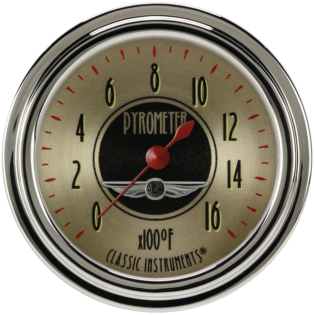 Classic Instruments All American Nickel 2 5/8" Exhaust Gas Temp. Gauge - AN398SLC