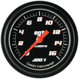 Classic Instruments Velocity Black 2-5/8" Exhaust Gas Tempature Gauge - VS398BBLF