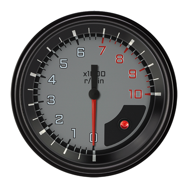 Classic Instruments AutoCross Gray 3 3/8" Tachometer - AX10GBLF