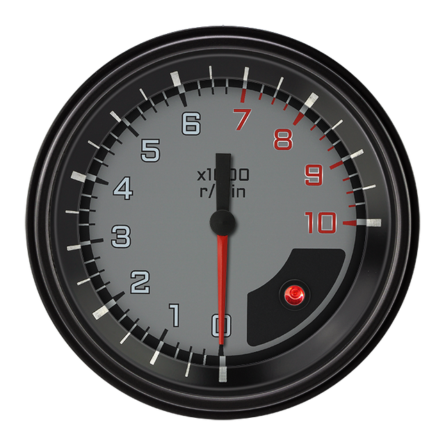 Classic Instruments AutoCross Gray 3 3/8" Tachometer - AX10GBLF