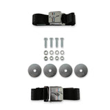 Scott Drake Seat Belt with Tri-Bar Running Horse Emblem Pair Black - SB-BK-H