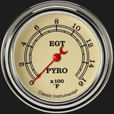 Classic Instruments Vintage 2 5/8" Exhaust Gas Temp. Gauge - VT398SLF