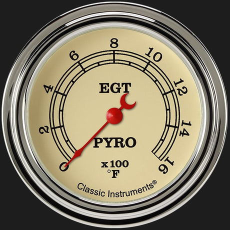 Classic Instruments Vintage 2 5/8" Exhaust Gas Temp. Gauge - VT398SLF