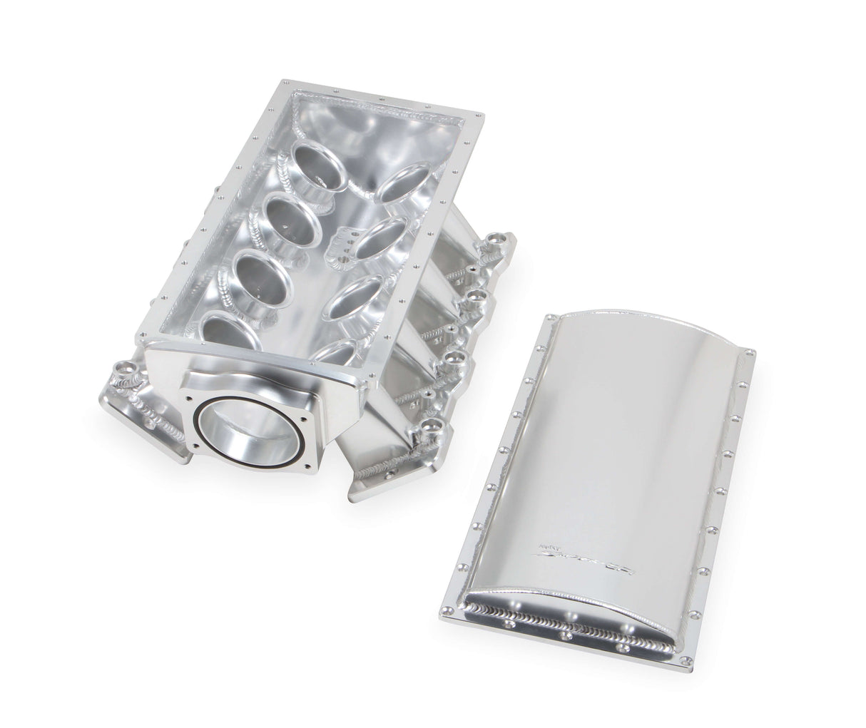 Holley 838231 Sniper EFI Fabricated Race Series Intake Manifold - GM LS3/L92 - 90mm - Silver
