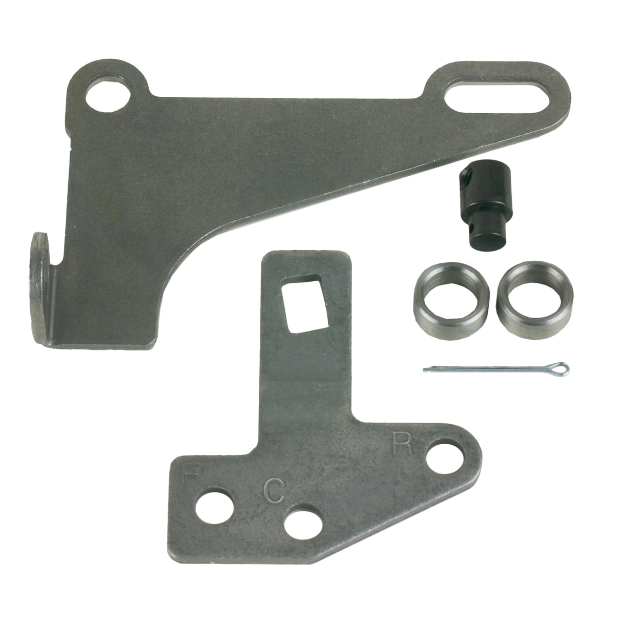 B&M Cable Bracket & Shift Lever Kit - GM 4L60E through 4L85E - Front Cable Exit - 75498