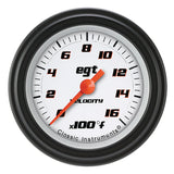 Classic Instruments Velocity White 2-1/8" Exhaust Gas Tempature Gauge - VS198WBLF