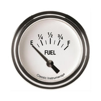 Classic Instruments White Hot 2-5/8" Fuel Level Gauge - WH209SLF