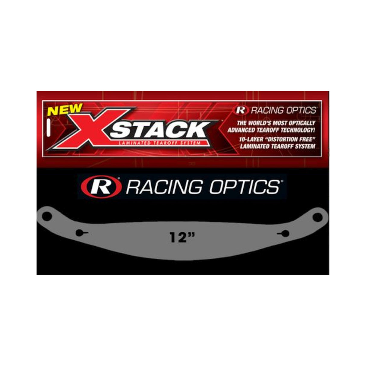 STILO Racing Optics Laminated Tearoffs ST5 Large Tab 2MM CLR - 10252C