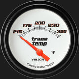 Classic Instruments Velocity White 2 5/8" Transmission Temperature Gauge - VS227WBLF