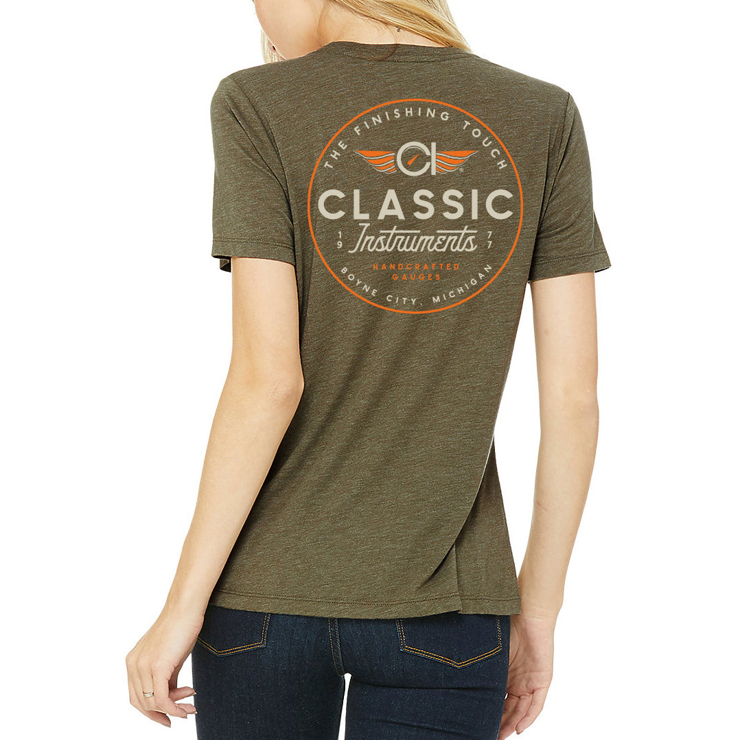 Classic Instruments OLIVE GREEN W/ CROSSEAMERICAN FRONT LOGO WOMEN'S - CIAP-TSOGCWXL