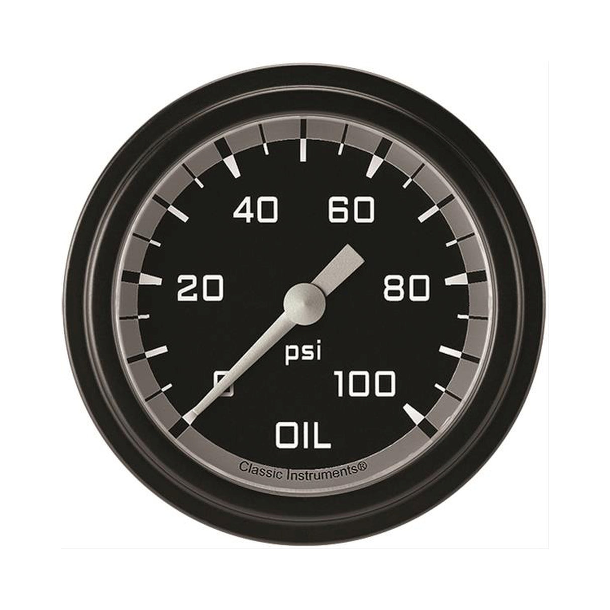 Classic Instruments Autocross Gray 2 5/8" Oil Pressure Gauge - AX381GBLF