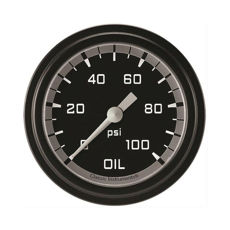 Classic Instruments Autocross Gray 2 5/8" Oil Pressure Gauge - AX381GBLF