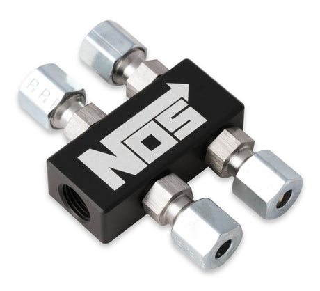 NOS 1-1/8" NPT in 4 out Distribution Block - Black - 16714BNOS