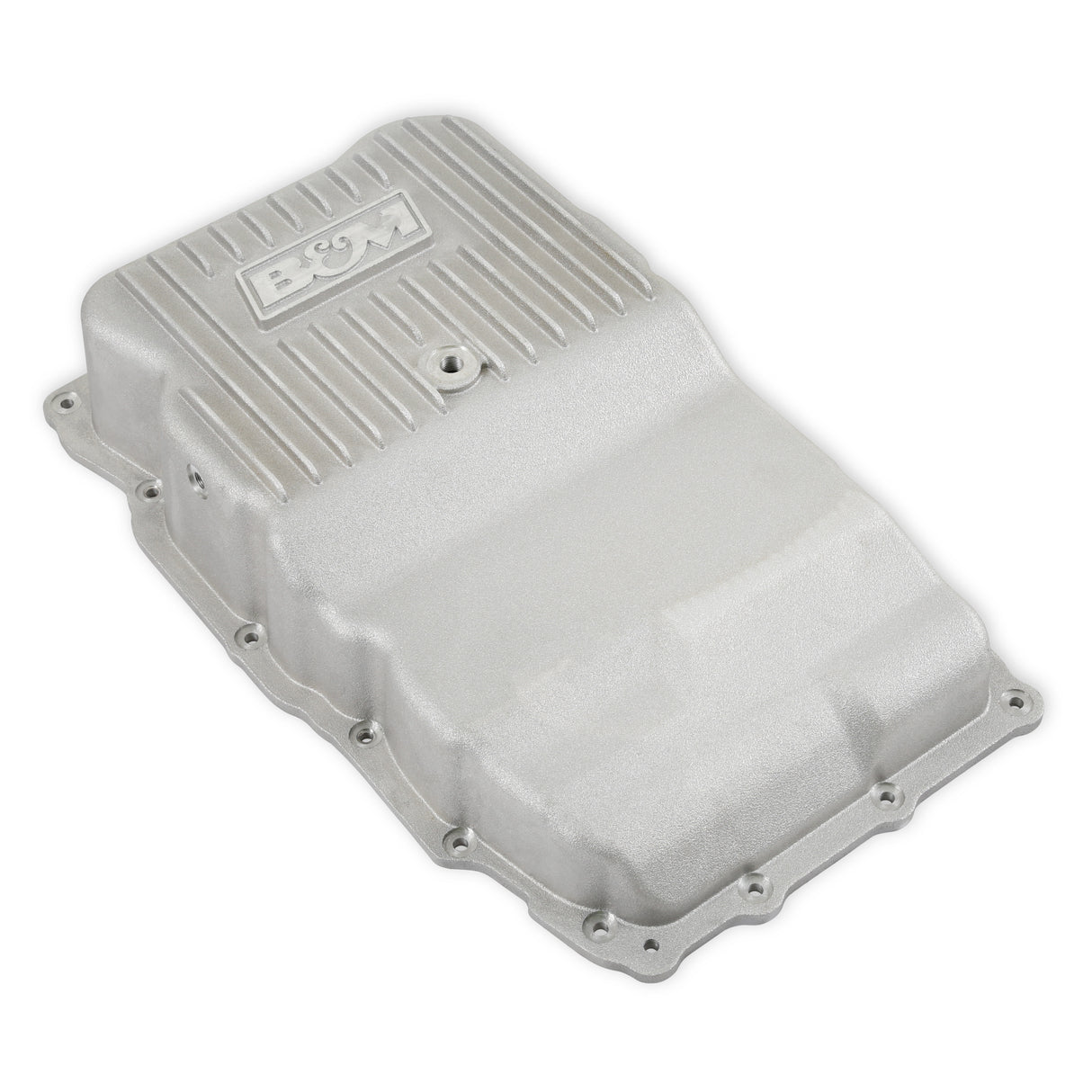 B&M Hi-Tek Heavy-Duty Deep Transmission Pan - GM 10L80 - Aluminum - Natural - 70401