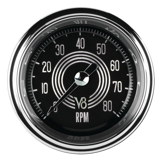 Classic Instruments V8 Speedster 2-1/8" Tachometer Gauge - V8SR183SHC