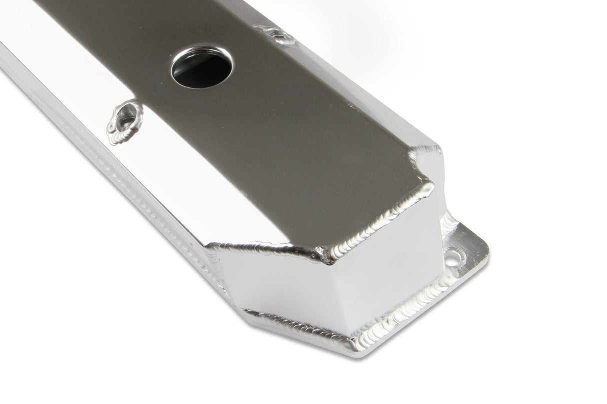 Mr Gasket Fabricated Aluminum Valve Covers - Silver Finish - 6864G