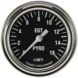 Classic Instruments Hot Rod 2-5/8" Exhaust Gas Tempature Gauge - HR398SLF