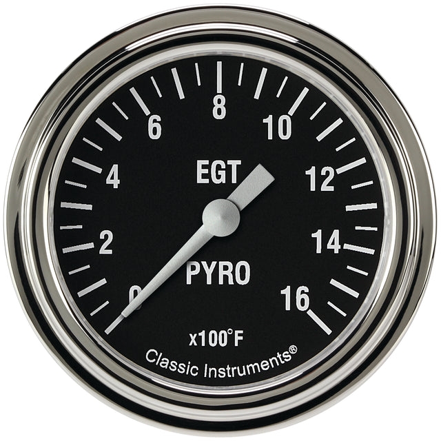 Classic Instruments Hot Rod 2-5/8" Exhaust Gas Tempature Gauge - HR398SLF