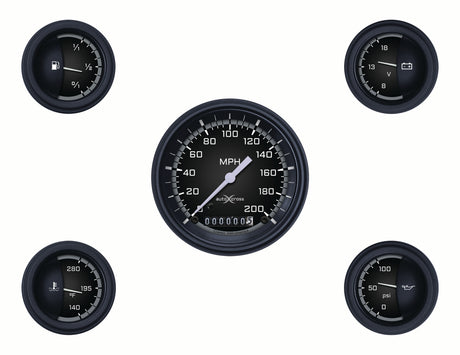 Classic Instruments Auto Cross Gray 6 Gauge Set - AX00GBLF