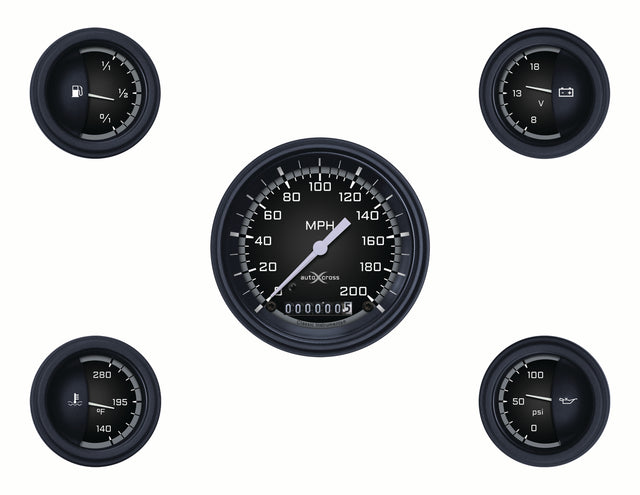Classic Instruments Auto Cross Gray 6 Gauge Set - AX00GBLF