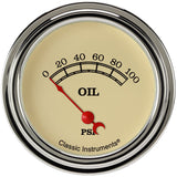 Classic Instruments Vintage 2-5/8" Oil Pressure Gauge - VT281SLF