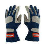 Racequip SFI 3.3/1 Blue / Gray Nomex Race Gloves - Small - 351022RQP