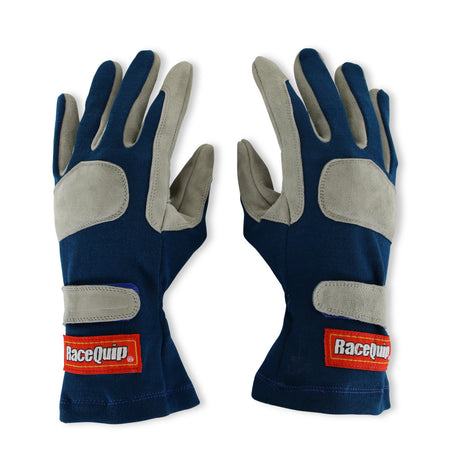 Racequip SFI 3.3/1 Blue / Gray Nomex Race Gloves - Medium - 351023RQP