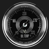 Classic Instruments V8 Speedster 2 1/8" Oil Temperature Gauge - V8SR128SHC