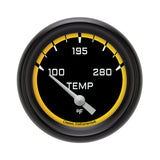Classic Instruments AutoCross Yellow 2-5/8" Short Sweep Water Temp Gauge - AX226YBPF-02