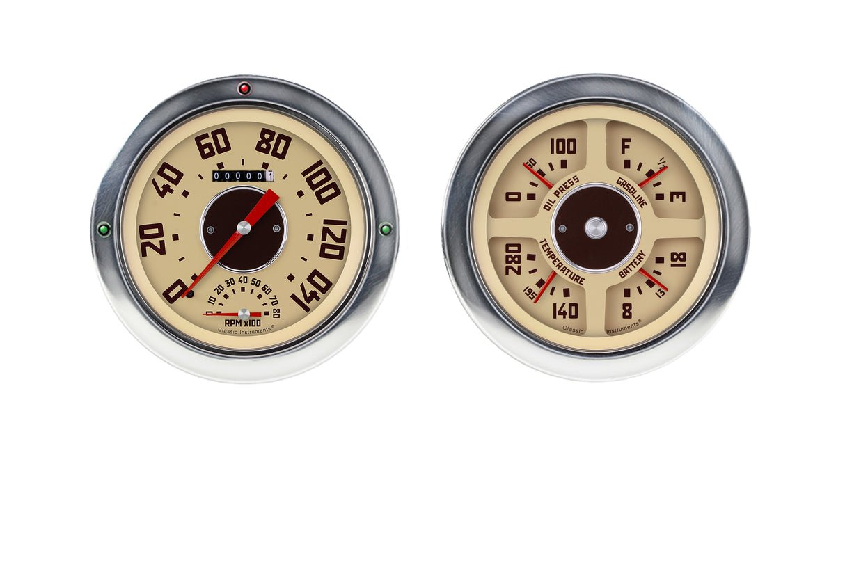 Classic Instruments 54-55 GMC CHV TRK- SPEEDTAC/QUAD-LS - CT54GM62-LS