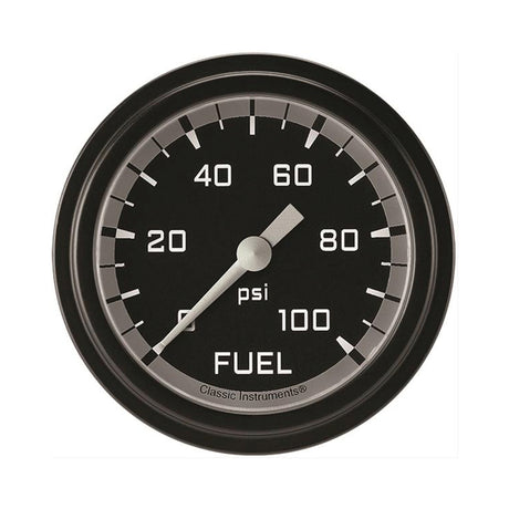 Classic Instruments Autocross Gray 2 5/8" Fuel Pressure Gauge, 100 psi - AX346GBLF
