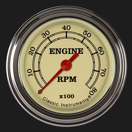 Classic Instruments Vintage 2 1/8" Tachometer - VT183SLF