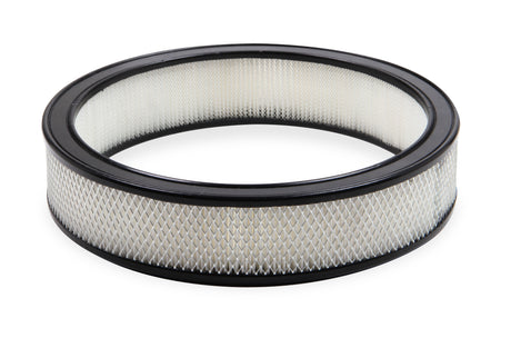 Holley Air Filter - 14"x3" - White Paper Element - Black Ring - 120-178