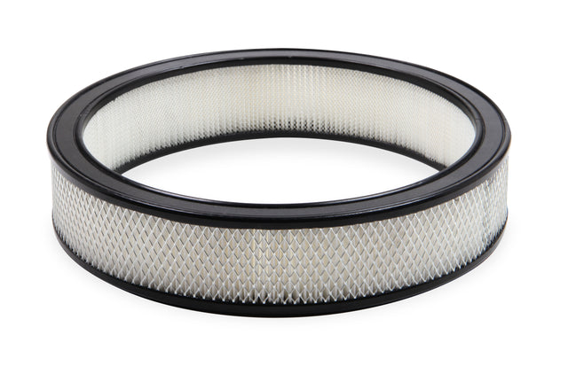 Holley 120-178 Air Filter - 14"x3" - White Paper Element - Black Ring