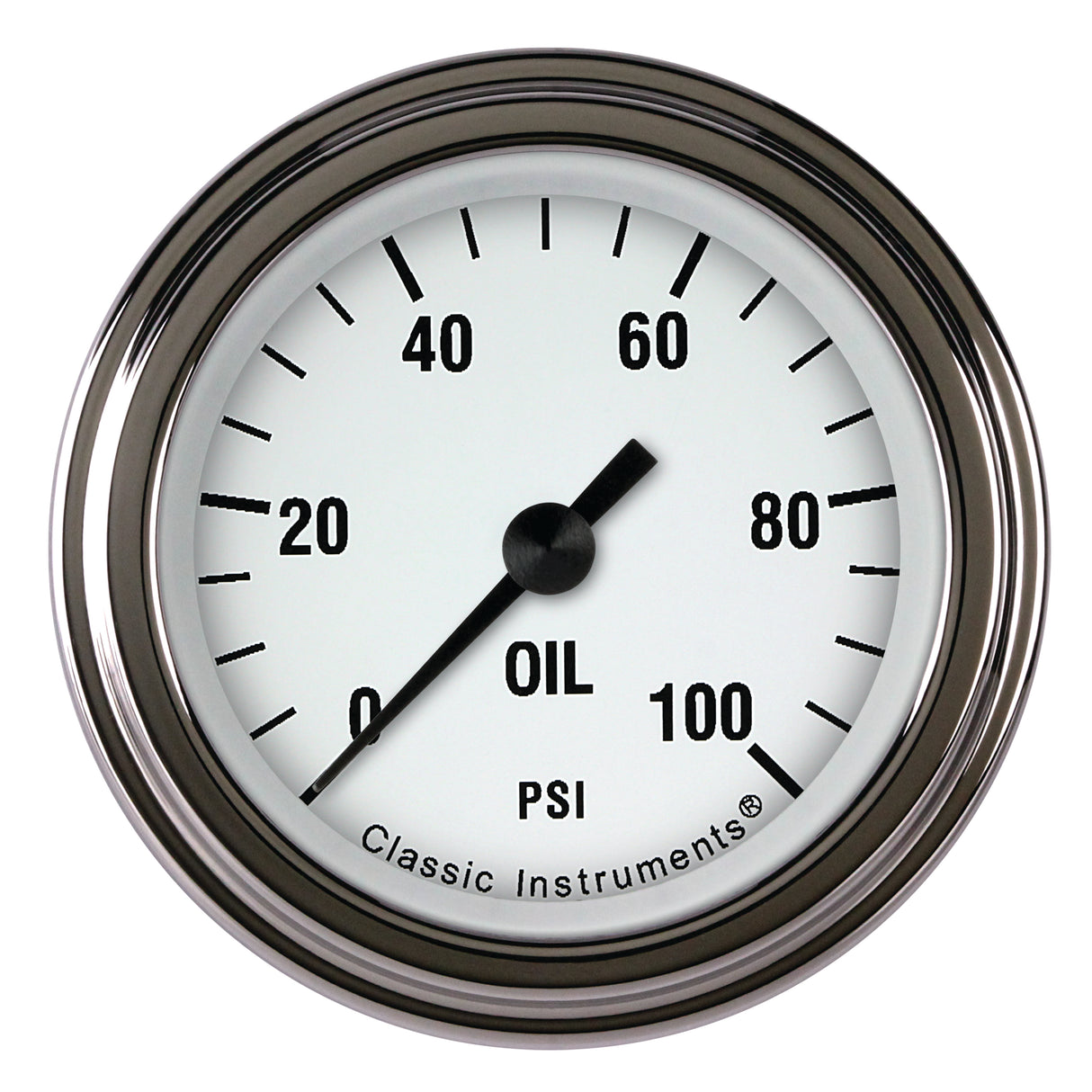 Classic Instruments White Hot 2 1/8" Oil Pressure Gauge - WH181SLF