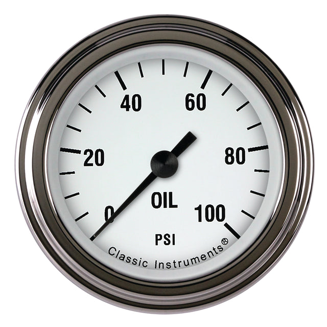 Classic Instruments White Hot 2 1/8" Oil Pressure Gauge - WH181SLF