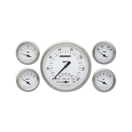Classic Instruments White Hot Five Gauge Set - WH65SLF
