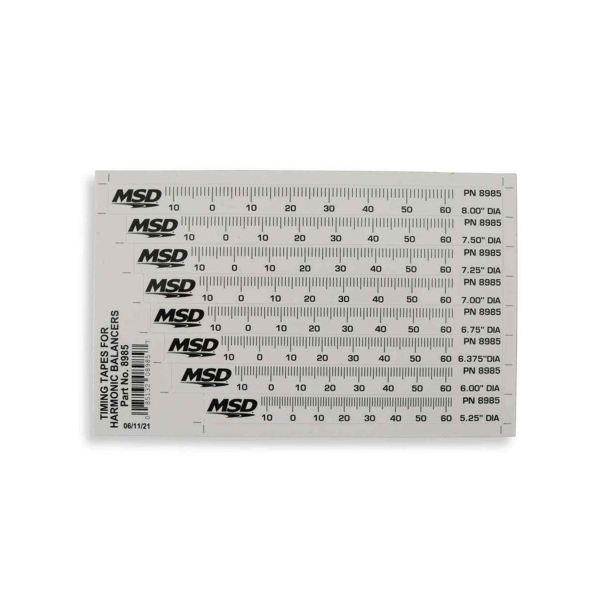 MSD Timing Tape - Harmonic Balancer - 5.25" to 8.00" - 8985