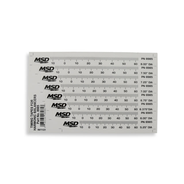 MSD Timing Tape - Harmonic Balancer - 5.25" to 8.00" - 8985