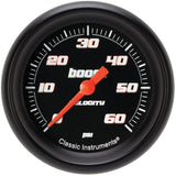 Classic Instruments Velocity Black 2-5/8" Boost Gauge (60 PSI) - VS343BBPF