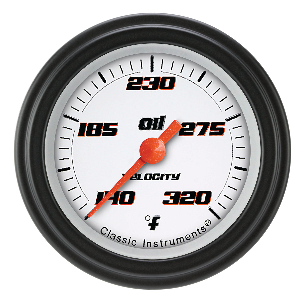 Classic Instruments Velocity White 2-1/8" Oil Temperature Gauge - VS128WBLF