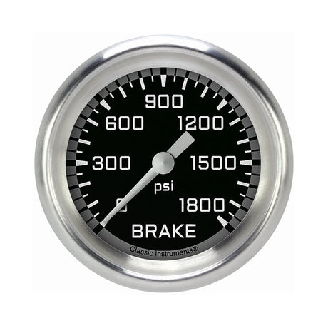 Classic Instruments Autocross Gray 2 5/8" Brake Pressure Gauge - AX367GAPF