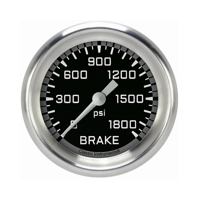 Classic Instruments Autocross Gray 2 5/8" Brake Pressure Gauge - AX367GAPF