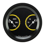 Classic Instruments AutoCross Yellow 3-3/8" Temperature & Volt Dual Gauge - AX74YBLF
