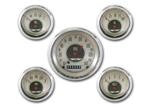 Classic Instruments American Nickel 5 Gauge Set - AN00SHC