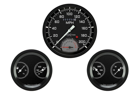 Classic Instruments AUTO CROSS GREY 5" SPEEDTACH, 2 - 3" DUA - AX61GBLF